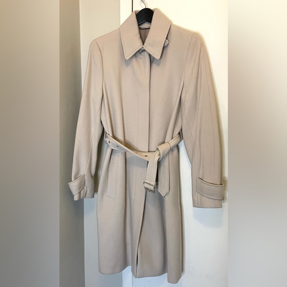 Filippa K Womens wool trench coat in Pumice Belted trench coat belted Wool coat - Picture 2 of 16